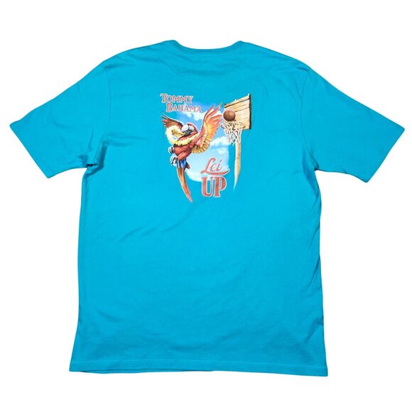 Tommy Bahama Mens Lei Up T-Shirt Relax Fit Turquoise 100% Cotton Size L - Picture 1 of 8